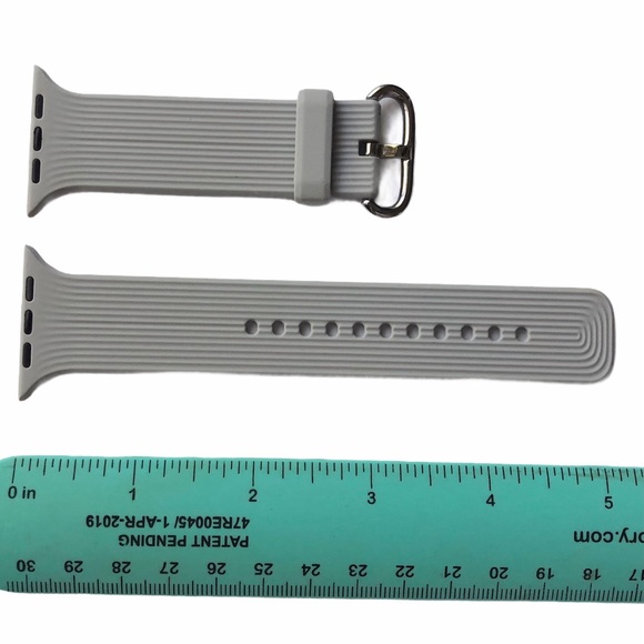 5/$20 GRAY Silicone Band Apple Watch 44/45/49mm M/L Buckle - Picture 4 of 8
